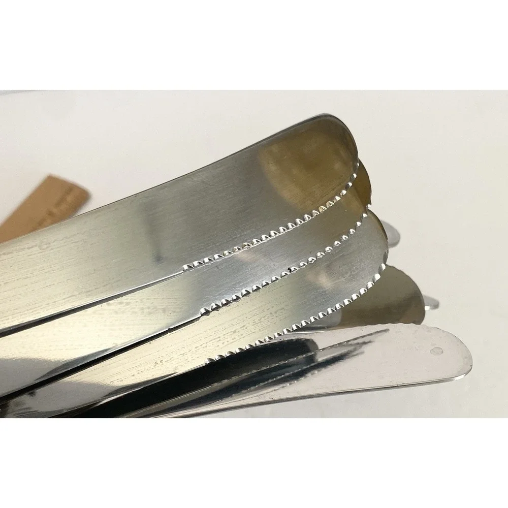 Vtg Lot Of 10 Pistol grip butter knives‎ Stainless Steel Flat Wear Korea MCM